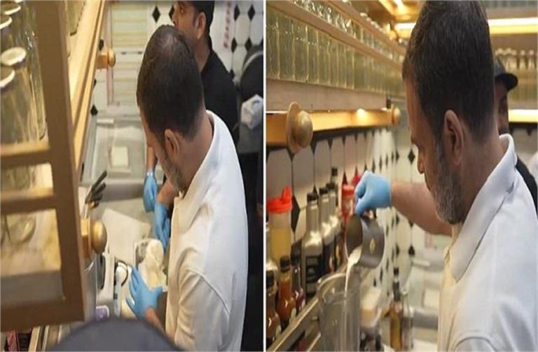 राहुल गांधी ने केवेंटर्स स्टोर का दौरा किया, कर्मचारियों के साथ मिलकर बनाई कॉफी