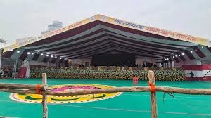 NATIONAL : शपथ ग्रहण के लिए सज-धज कर तैयार पटना का गांधी मैदान, जर्मन तकनीक वाला वाटरप्रूफ पंडाल