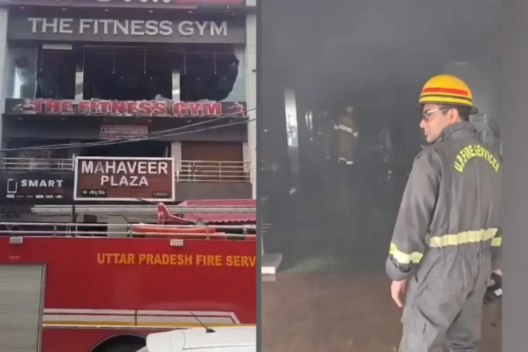 NATIONAL : जिम में लगी भीषण आग, छत पर फंसे 5 लोगों को दमकल ने बचाया; रेस्क्यू में CFO भी घायल