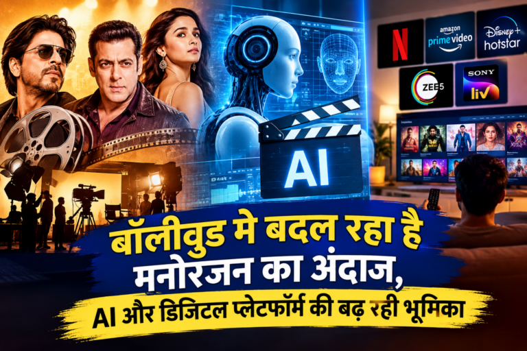 ENTERTAINMENT : बॉलीवुड में बदल रहा है मनोरंजन का अंदाज, AI और डिजिटल प्लेटफॉर्म की बढ़ रही भूमिका