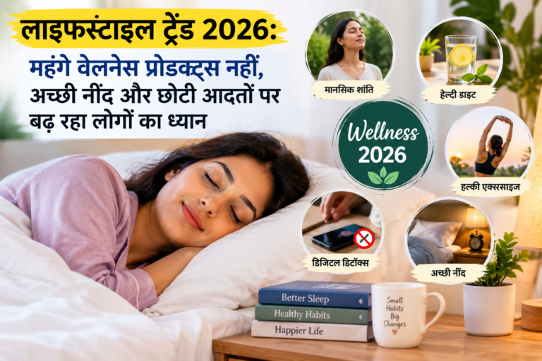 LIFESTYLE :  लाइफस्टाइल ट्रेंड 2026: महंगे वेलनेस प्रोडक्ट्स नहीं, अच्छी नींद और छोटी आदतों पर बढ़ रहा लोगों का ध्यान