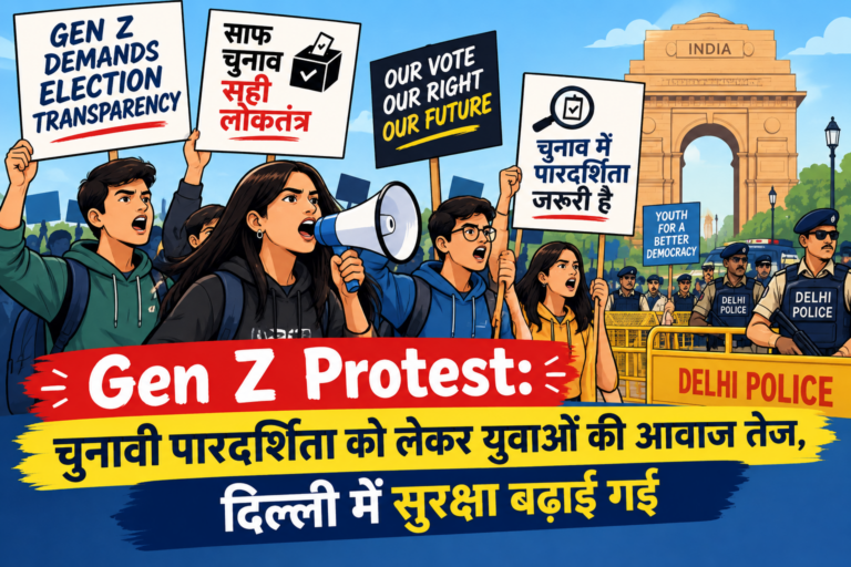 NATIONAL : Gen Z Protest: चुनावी पारदर्शिता को लेकर युवाओं की आवाज तेज, दिल्ली में सुरक्षा बढ़ाई गई