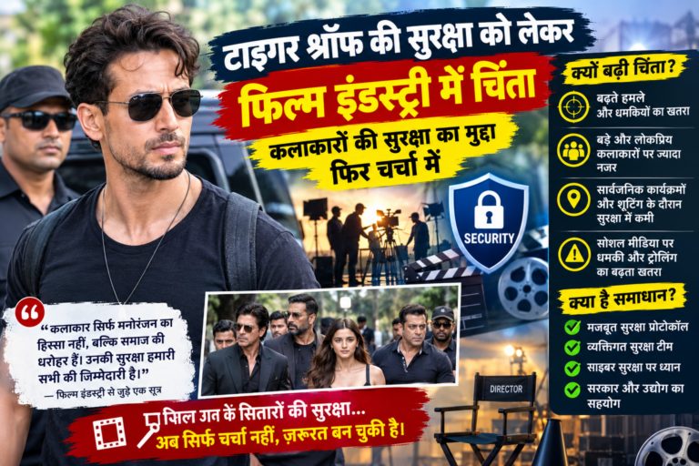 ENTERTAINMENT : टाइगर श्रॉफ की सुरक्षा को लेकर फिल्म इंडस्ट्री में चिंता, कलाकारों की सुरक्षा का मुद्दा फिर चर्चा में