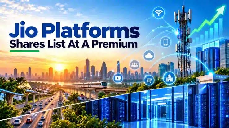 BUSINESS : Jio Platforms की शेयर बाजार में दमदार एंट्री, IPO मूल्य से 21.4% प्रीमियम पर हुई लिस्टिंग; भारतीय बाजार में बढ़ी हलचल
